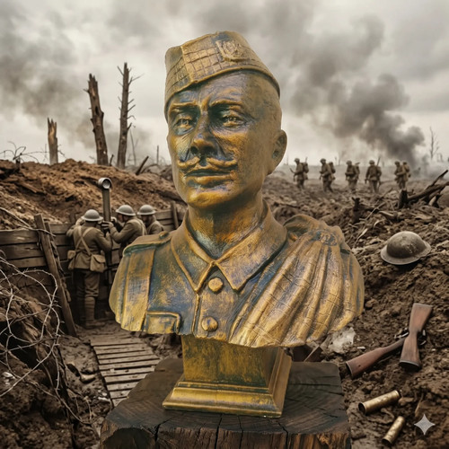 Buste soldat ecossais - d'un,