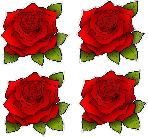 Autocollant sticker vinyl - 4x,
