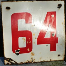 Plaque émaillée de signalisation 64 chemin fer ferroviaire train LND25PLQ005