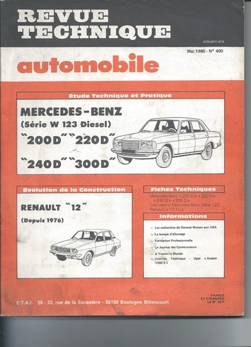 Revue technique mercedes - mercedes, w123