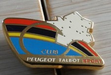 BEAU PIN'S VOITURE CLUB PEUGEOT TALBOT SPORT CARTE DE FRANCE ZAMAC