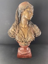 Buste de  FEMME ORIENTALE  Bronze d'Emile GUILLEMIN (1841-1907)  Épreuve XIX ème