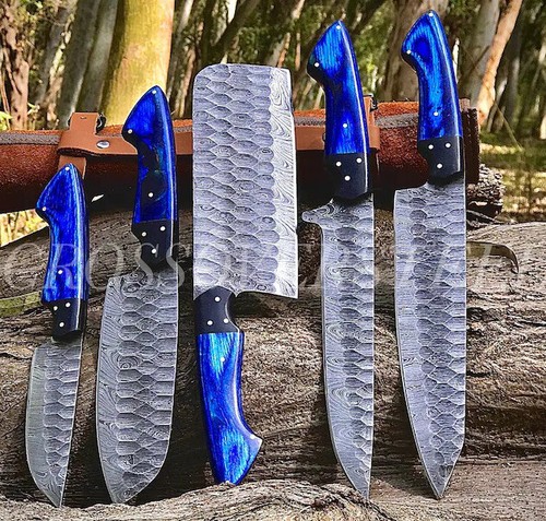 Handmade damascus steel chef - handmade,