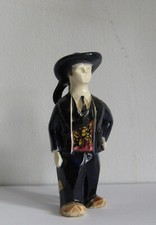 0000*  rare !! Sujet faience Perrotte Pontivy  bretagne Quimper ancien.