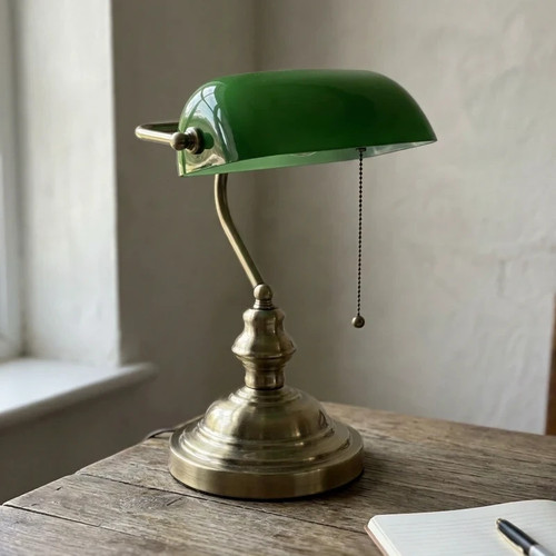 Lampe bureau vintage verte - lampe, de