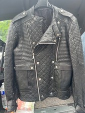 blouson  homme motard noir  en agneau de la marque Balmain.