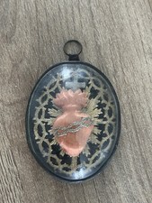 Ancien Reliquaire XIXe Siècle EX VOTO Cœur De Marie