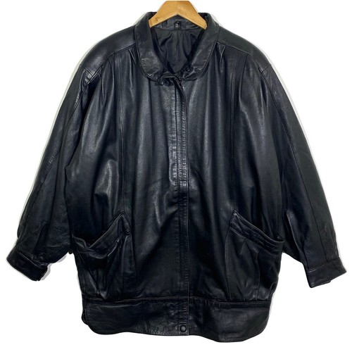 Veste blouson cuir noir - veste,
