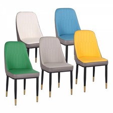 Lot de 6 chaises de cuisine en simili-cuir multicolores Vienna Golden Feet