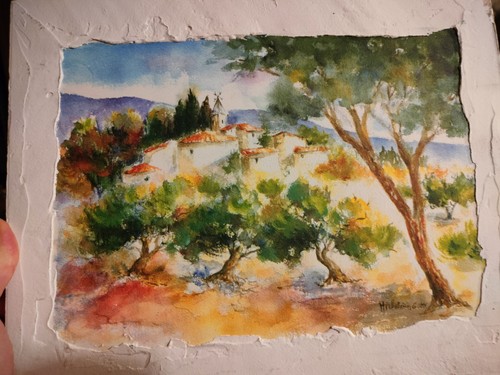 Tableau aquarelle paysage