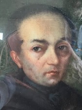 Tableau & Dessin Fusain XIX Eme Portrait Charles Leveques Antique Painting