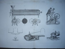 GRAVURE 1880 MATÉRIEL