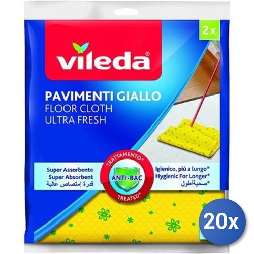 20x lot vileda sol jaune - vileda,