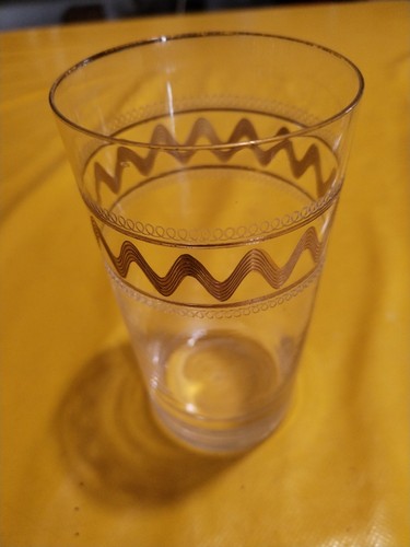 Verre émaillé frise doree - Émaillé,