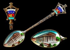 Cuillère souvenir spoon argent/émail PARIS Eglise de la Madeleine