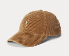 Polo Ralph Lauren Casquette de baseball en velours caramel Neuf/BNWT