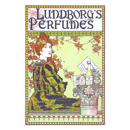 Affiche parfum art nouveau - affiche,