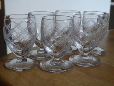 SAINT LOUIS 6 ANCIENS VERRES A