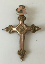 Ancienne Croix Jeannette en plaqué Or Rose XIX