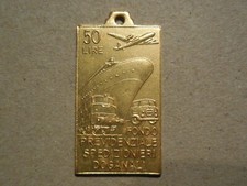 Médaille 50 lires fonds de