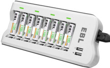 8 Piles Rechargeables AAA 1100mAh Chargeur USB Accus Ni-MH Smartphone Tablette