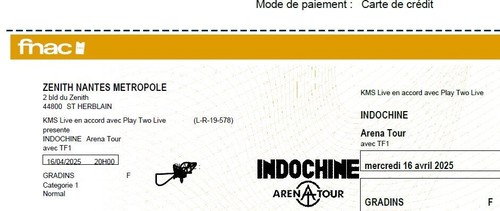 Place concert indochine - de,