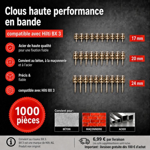 1000x clous haute performance