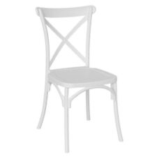 Chaise En Plastique Blanche Sprint Empilable À Croix