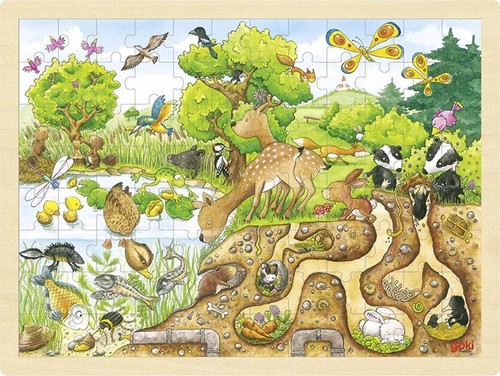 Puzzle bois découverte - puzzle, en