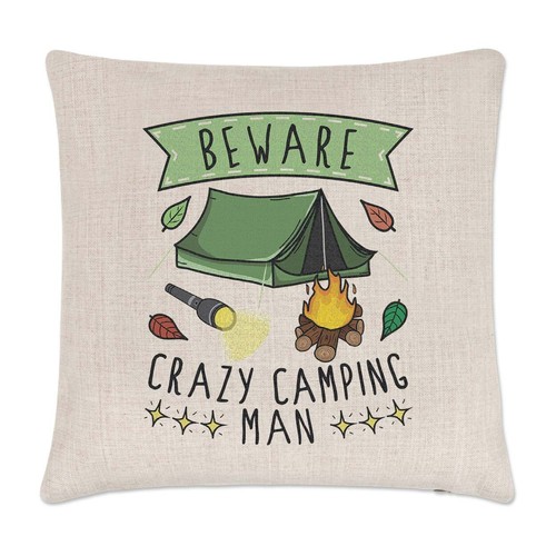 Attention fou camping - fou, homme