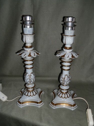 Paire antique lampe sevres - paire,