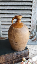 ANCIEN  POT GRES BEIGE CRUCHE