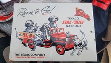 RARE PLAQUE TEXACO COMPANY FIRE CHIEF GASOLINE EDITION 80's MADE IN USA