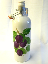 Ancienne Bouteille Porcelaine REVOL Bouchon Mécanique Pour eau de vie Prune. NR