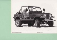 photo de presse / press photo original Renault Jeep CJ7 Laredo 1982