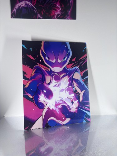 Poster metal mewtwo - poster, pokemon