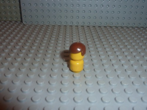 Lego minifig hair oldbrown - minifig,