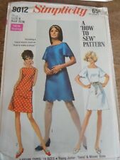 8012  ✂✂? RARE PATRON SIMPLICITY  VINTAGE 1960 ROBE  TULIPE ELEGANTE CHIC