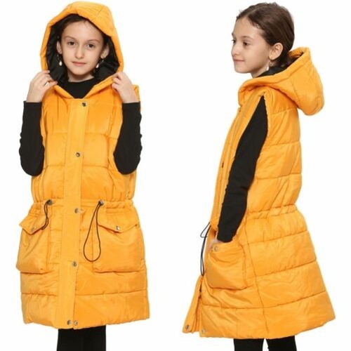Gilet long oversize - long, jaune