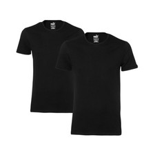 2 Paquet Puma / Noir / Taille M / T-Shirt Crew Pour Hommes Col Rond