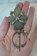 grande fibule berbère en argent massif antique berber ethnic silver fibula
