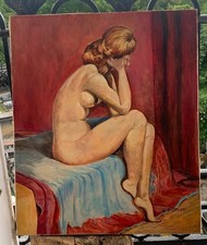 Tableau ancien huile portrait - tableau,
