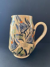 Pichet en céramique  Vallauris  /  Fait et décoré main  /  Vintage  / années 70