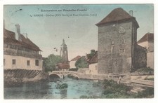 CPA 39 Couleur - ARBOIS : CLOCHER ET TOUR GLORIETTE (JURA) ÉCRITE EN 1912