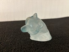 Tête de loup presse papier en cristal de Daum