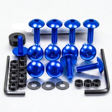 Kit visserie carenage en aluminium GSXR1000 K7-K8 Bleu