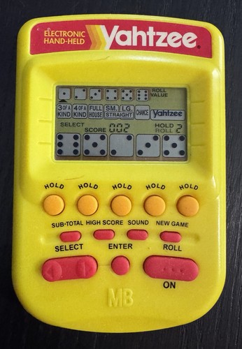 Vintage yahtzee handheld game - yahtzee,