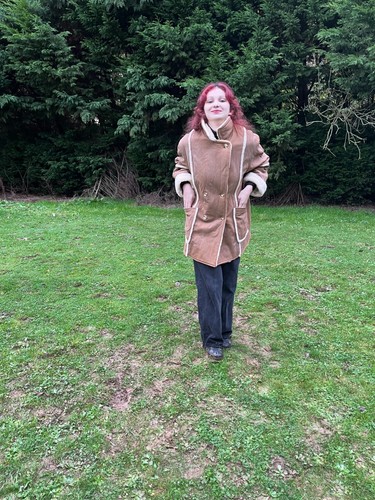 Veste fausse peau retourné - , t