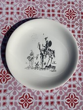 Assiette Salin signée Picasso Don Quichotte Sancho Pança
