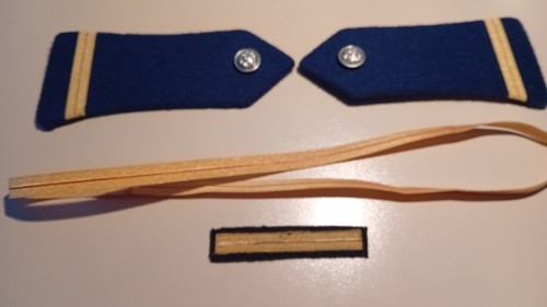Epaulettes 2insignes grade - 2, epaulettes+2insignes